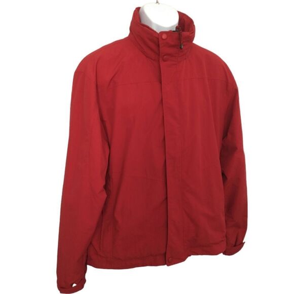 LL Bean Mens Jacket L Vintage 90s Parka Coat Red Outdoor All Conditions No Liner - Picture 5 of 16